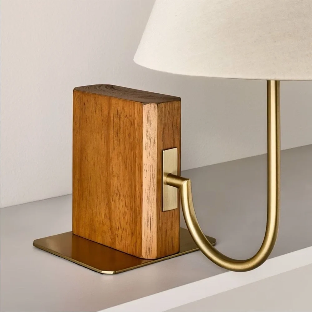 Wood Mid Tone Bookshelf Lamp - Hearth & Hand™ with Magnolia